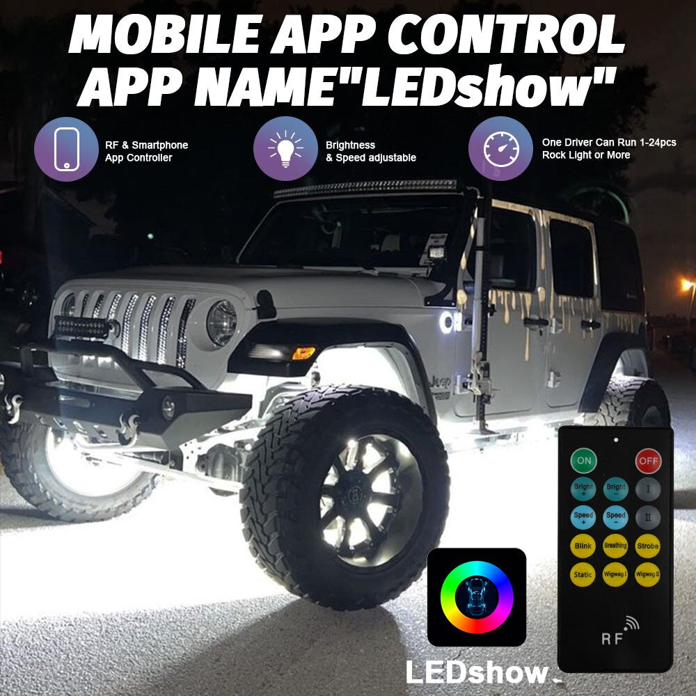 Shoreline Offroad Pro Series Pure White 10 Row Wheel Lights