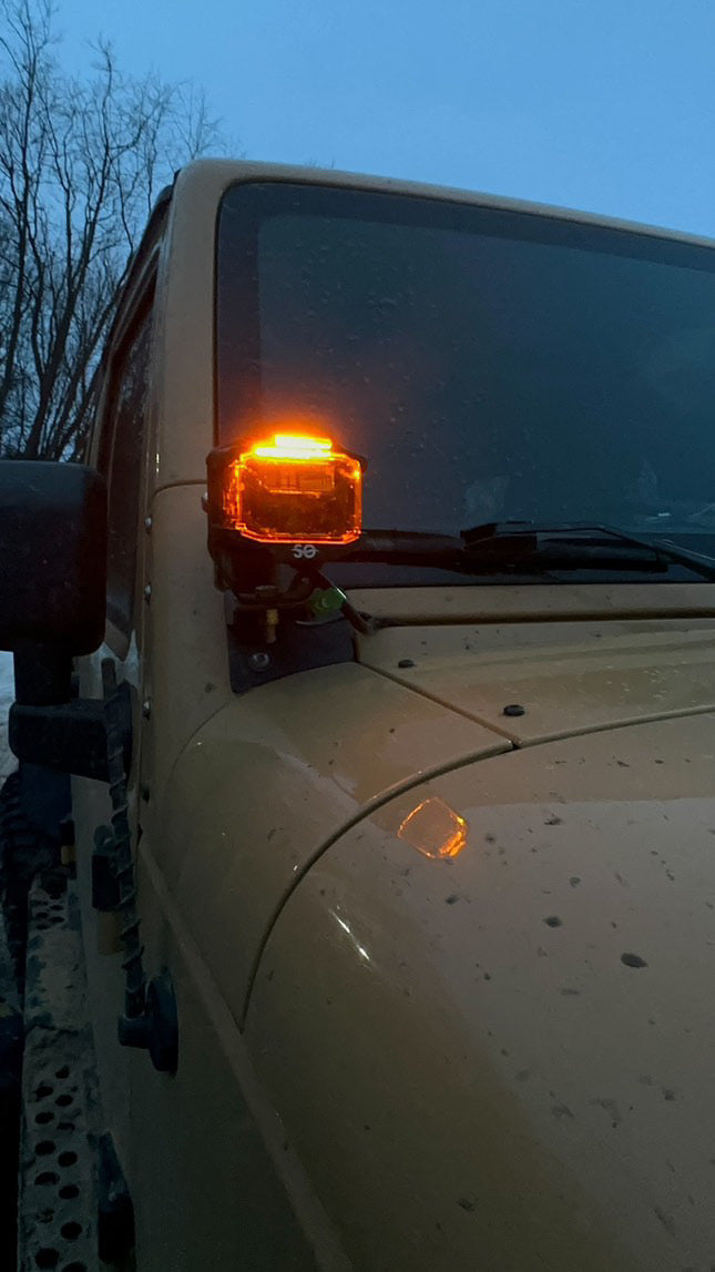 Shoreline Offroad Pro Series Yellow Amber LED 3” Pods with DRL