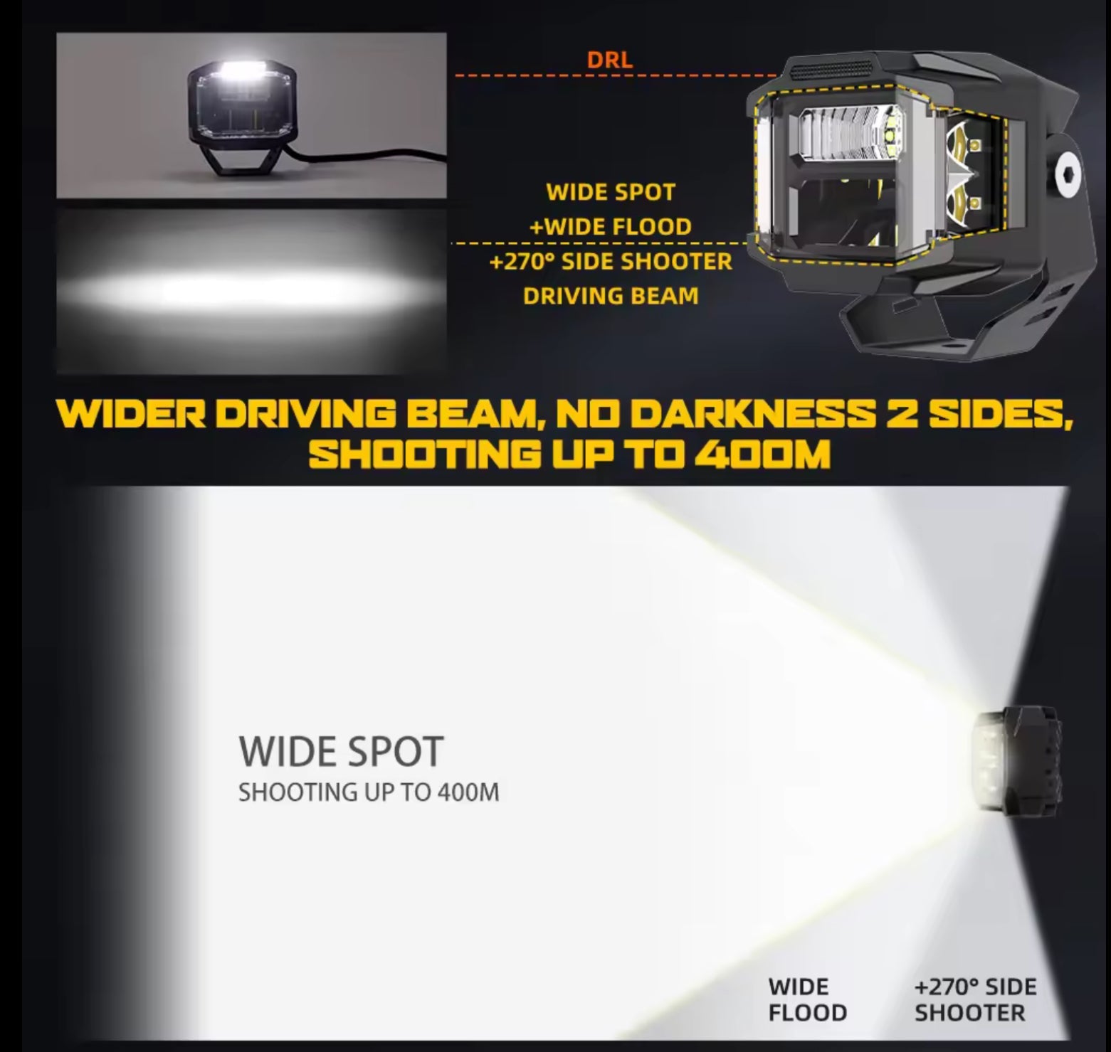 Shoreline Offroad Pro Series Pure White LED 3” Pods with DRL